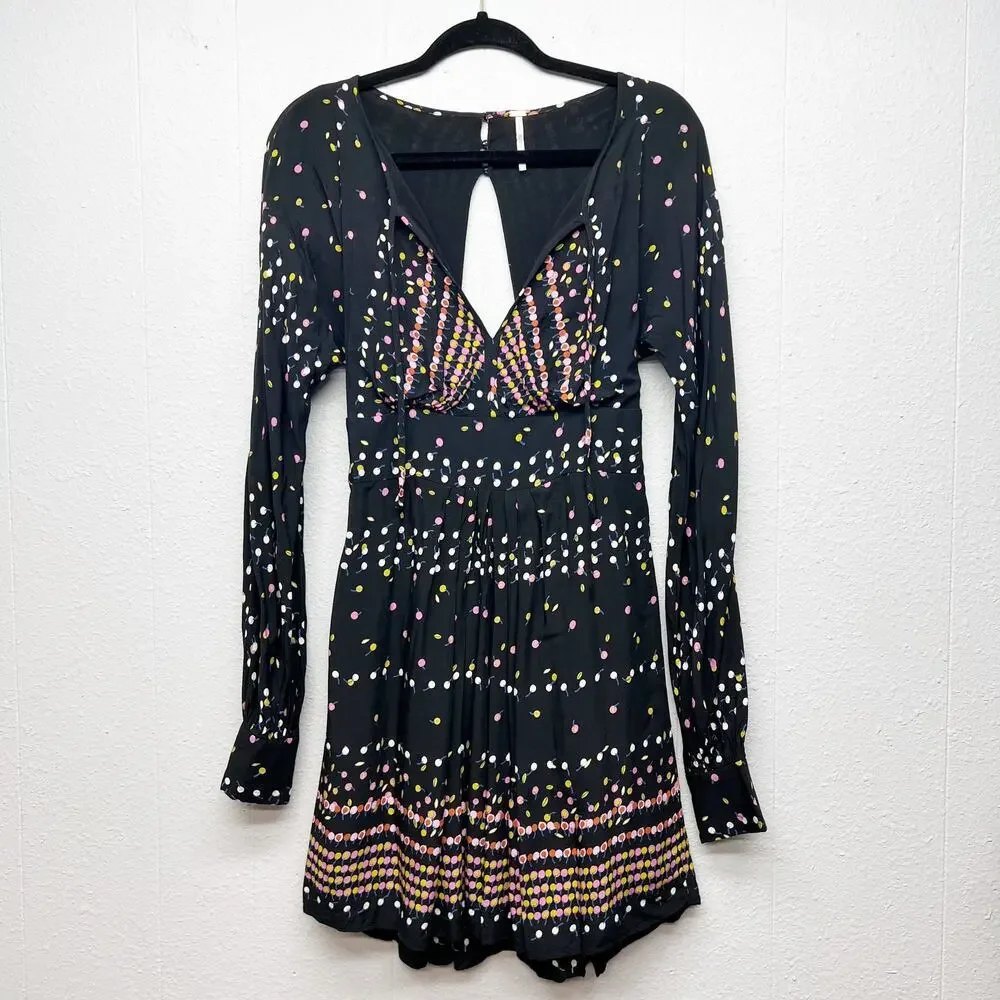 Free People Confetti Dress Womens 4 Long Sleeve Boho Chic Evening Festival Party